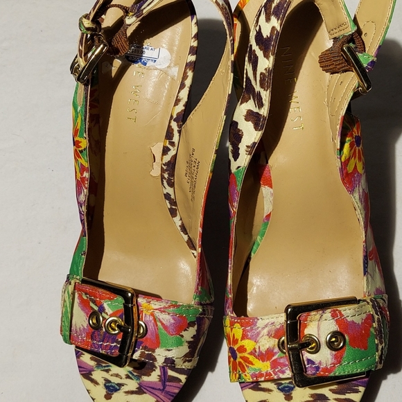 Nine West Slingback 4 inch wedges SZ 6.5 M - Picture 7 of 8